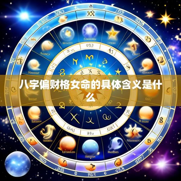八字偏财格女命的具体含义是什么