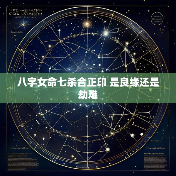 八字女命七杀合正印 是良缘还是劫难