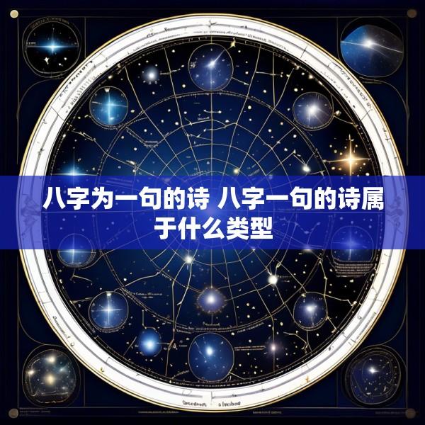 八字为一句的诗 八字一句的诗属于什么类型