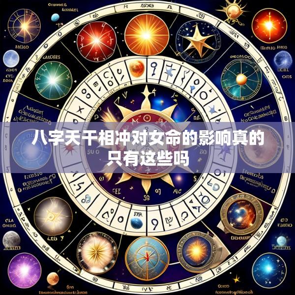 八字天干相冲对女命的影响真的只有这些吗