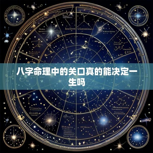 八字命理中的关口真的能决定一生吗