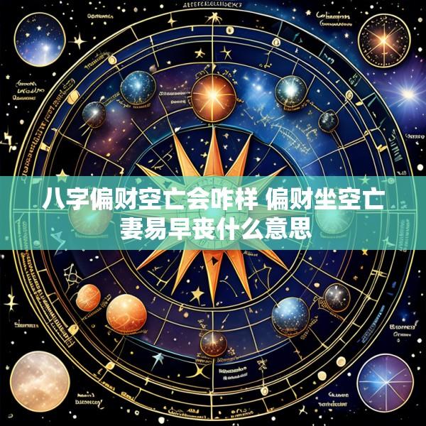 八字偏财空亡会咋样 偏财坐空亡 妻易早丧什么意思