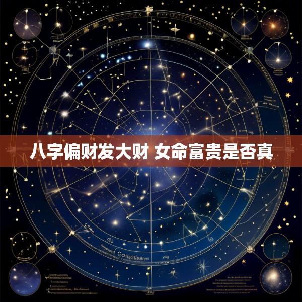 八字偏财发大财 女命富贵是否真