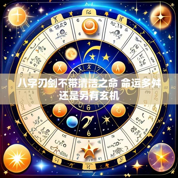 八字刃剑不带清洁之命 命运多舛还是另有玄机