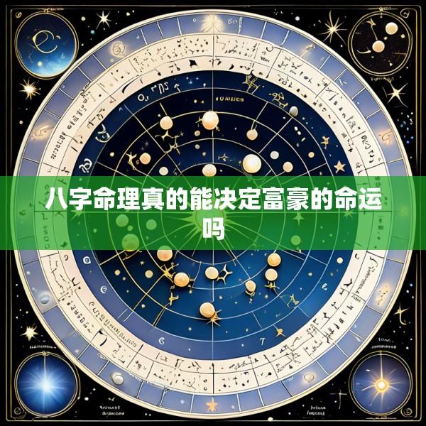 八字命理真的能决定富豪的命运吗