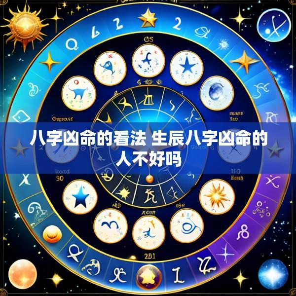八字凶命的看法 生辰八字凶命的人不好吗