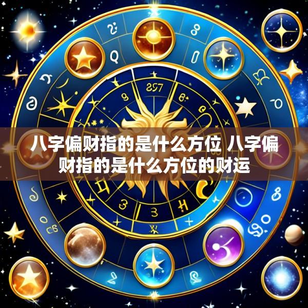 八字偏财指的是什么方位 八字偏财指的是什么方位的财运