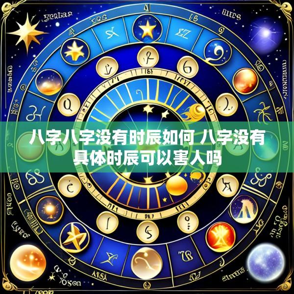 八字八字没有时辰如何 八字没有具体时辰可以害人吗