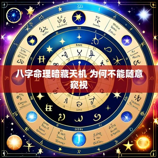 八字命理暗藏天机 为何不能随意窥视