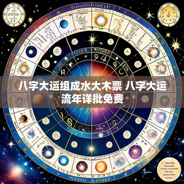 八字大运组成水大木票 八字大运流年详批免费