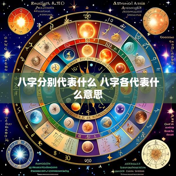 八字分别代表什么 八字各代表什么意思