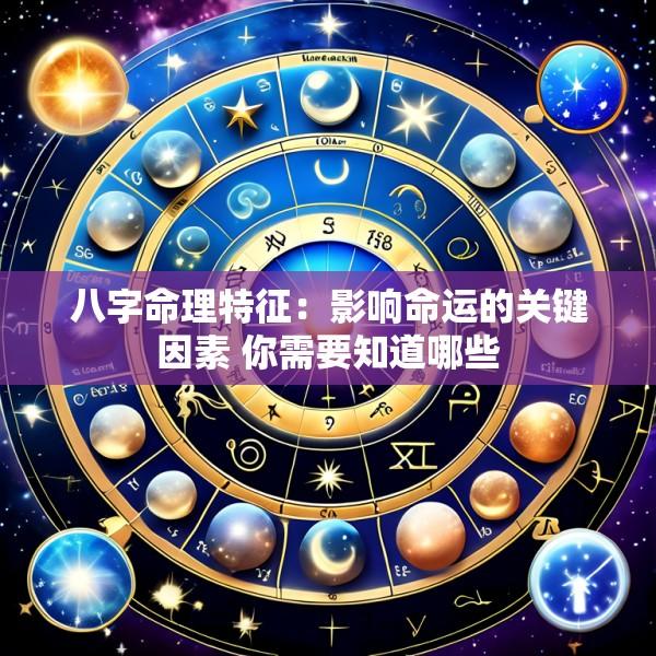 八字命理特征：影响命运的关键因素 你需要知道哪些