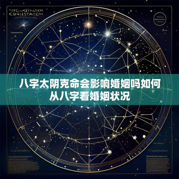 八字太阴克命会影响婚姻吗如何从八字看婚姻状况