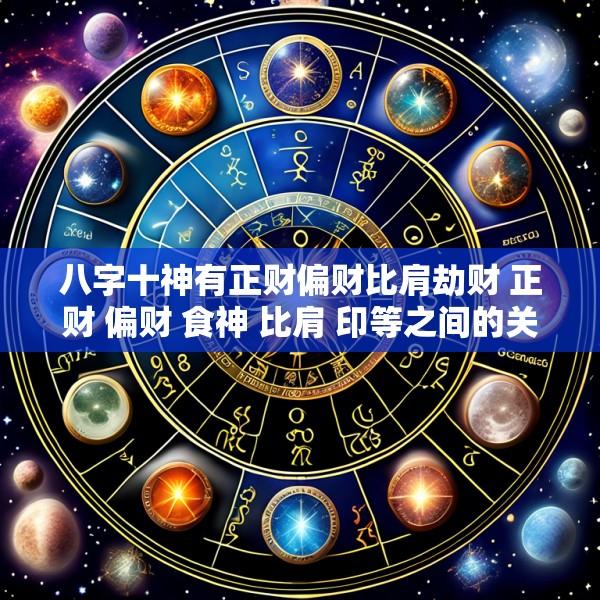 八字十神有正财偏财比肩劫财 正财 偏财 食神 比肩 印等之间的关系