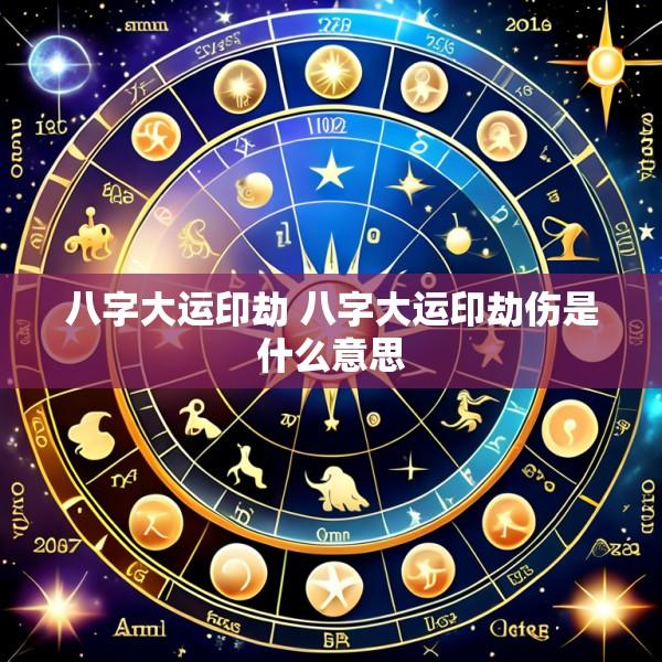 八字大运印劫 八字大运印劫伤是什么意思
