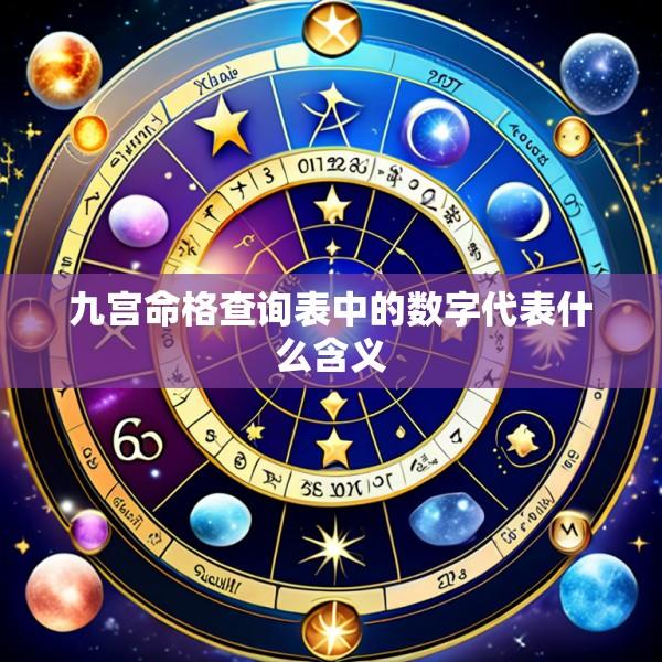 九宫命格查询表中的数字代表什么含义