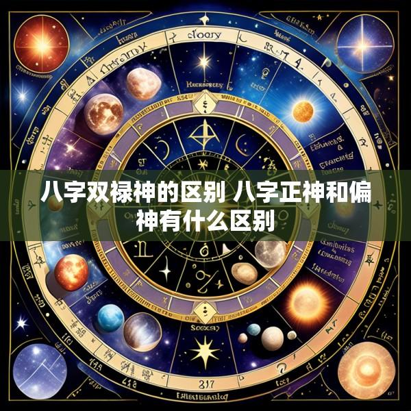 八字双禄神的区别 八字正神和偏神有什么区别