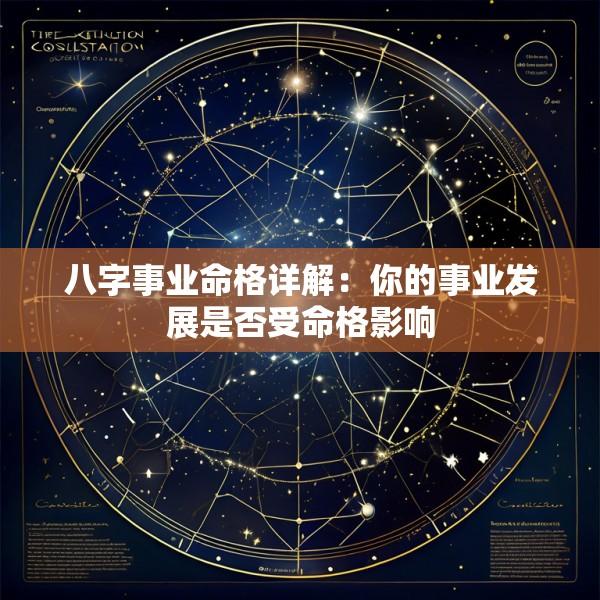 八字事业命格详解：你的事业发展是否受命格影响