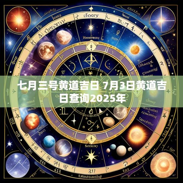 七月三号黄道吉日 7月3日黄道吉日查询2025年