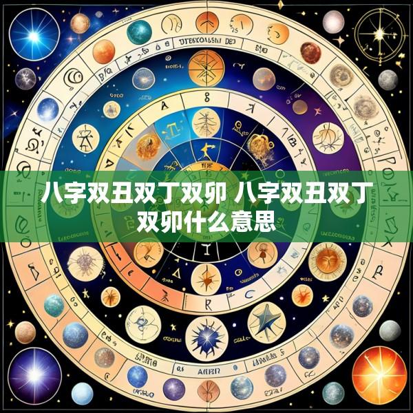 八字双丑双丁双卯 八字双丑双丁双卯什么意思
