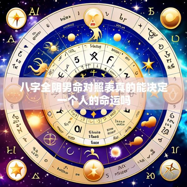八字全阴男命对照表真的能决定一个人的命运吗