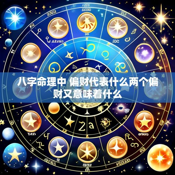 八字命理中 偏财代表什么两个偏财又意味着什么