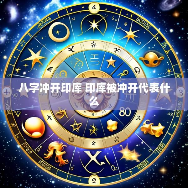 八字冲开印库 印库被冲开代表什么