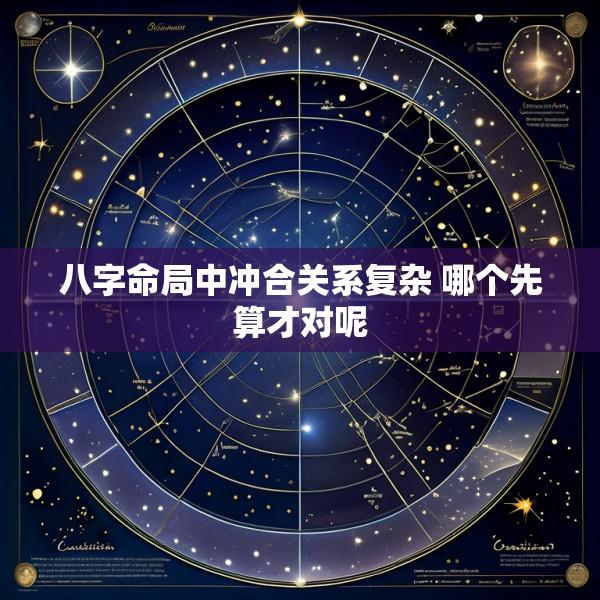 八字命局中冲合关系复杂 哪个先算才对呢