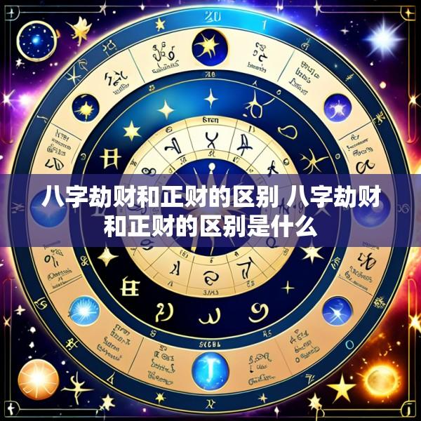 八字劫财和正财的区别 八字劫财和正财的区别是什么
