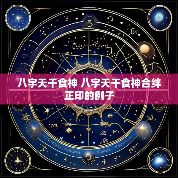 八字天干食神 八字天干食神合绊正印的例子