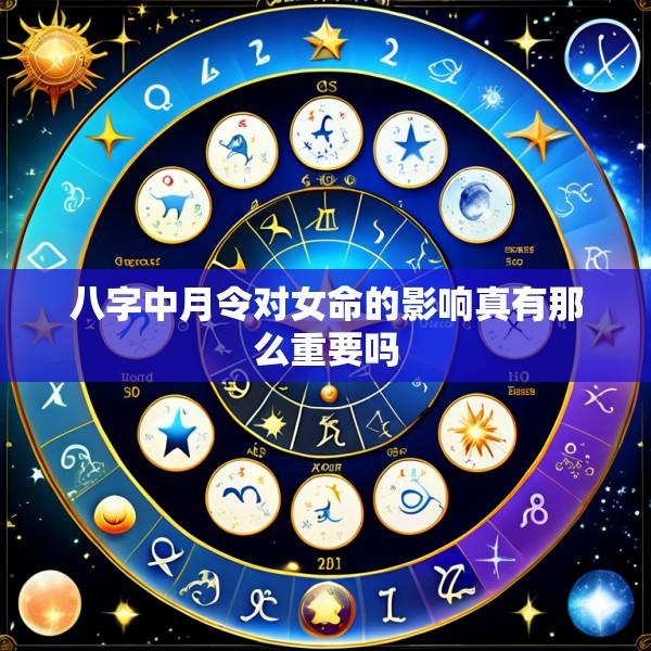 八字中月令对女命的影响真有那么重要吗
