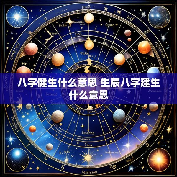 八字健生什么意思 生辰八字建生什么意思