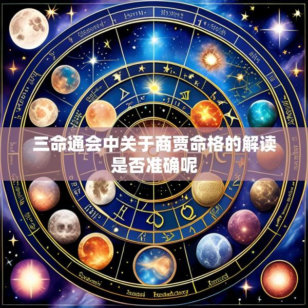 三命通会中关于商贾命格的解读是否准确呢