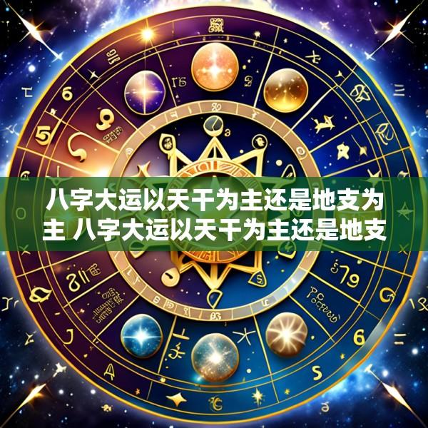 八字大运以天干为主还是地支为主 八字大运以天干为主还是地支为主呢