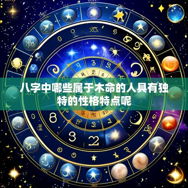 八字中哪些属于木命的人具有独特的性格特点呢