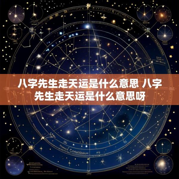 八字先生走天运是什么意思 八字先生走天运是什么意思呀