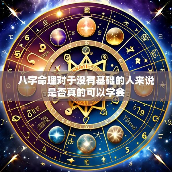 八字命理对于没有基础的人来说是否真的可以学会