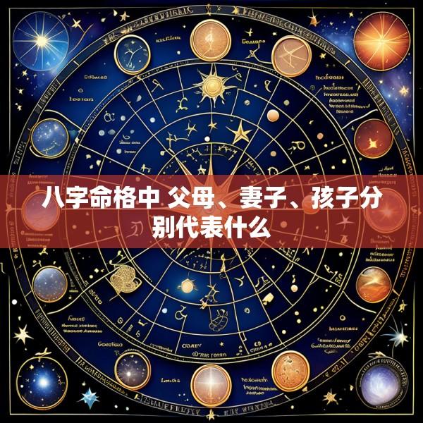 八字命格中 父母、妻子、孩子分别代表什么