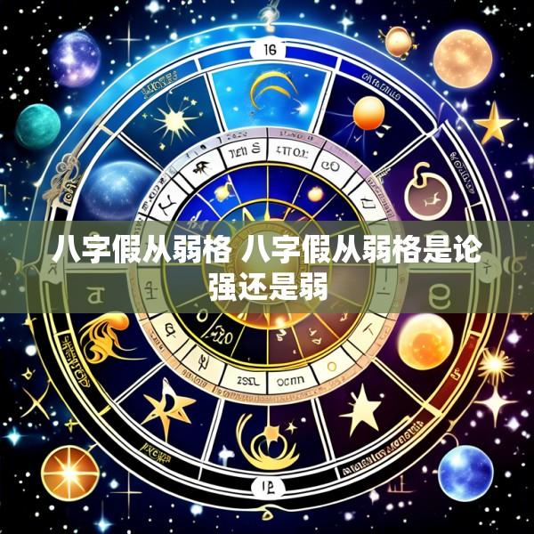 八字假从弱格 八字假从弱格是论强还是弱