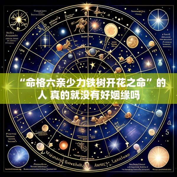 “命格六亲少力铁树开花之命”的人 真的就没有好姻缘吗