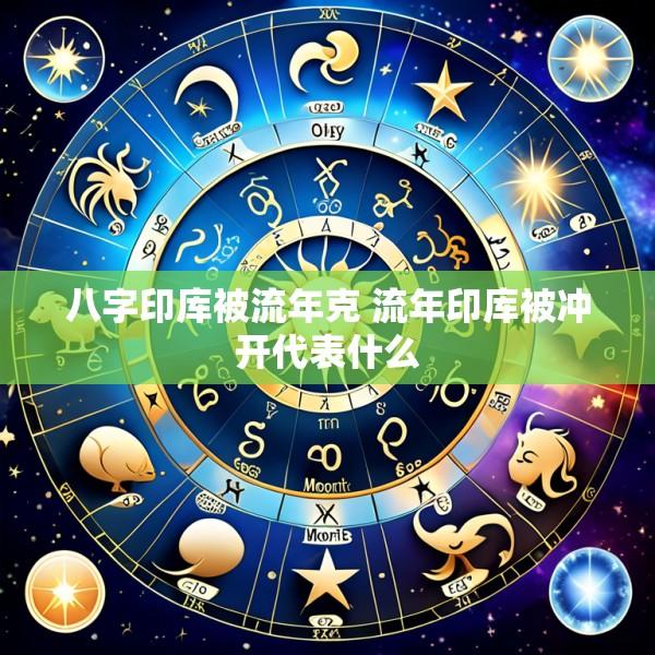 八字印库被流年克 流年印库被冲开代表什么