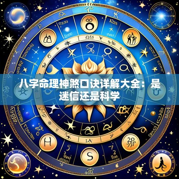 八字命理神煞口诀详解大全：是迷信还是科学