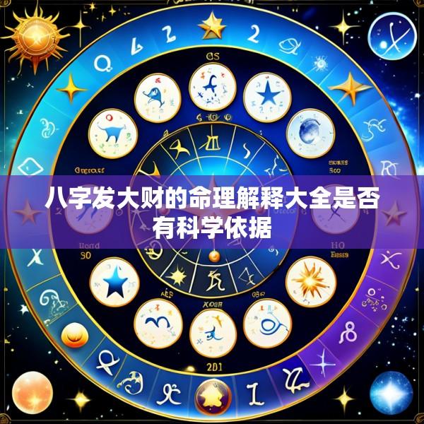八字发大财的命理解释大全是否有科学依据