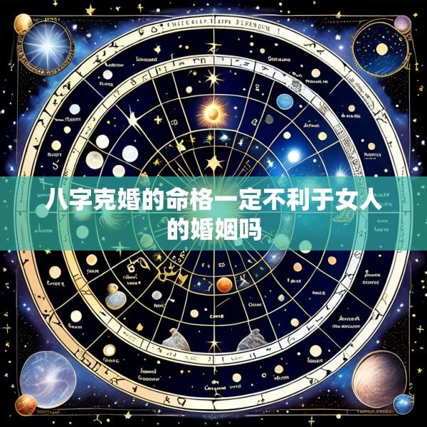 八字克婚的命格一定不利于女人的婚姻吗