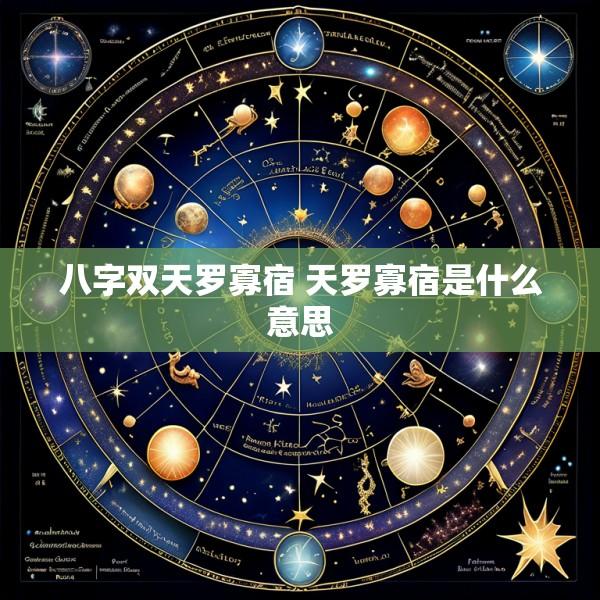 八字双天罗寡宿 天罗寡宿是什么意思