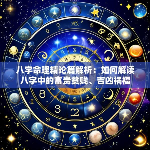八字命理精论篇解析：如何解读八字中的富贵贫贱、吉凶祸福