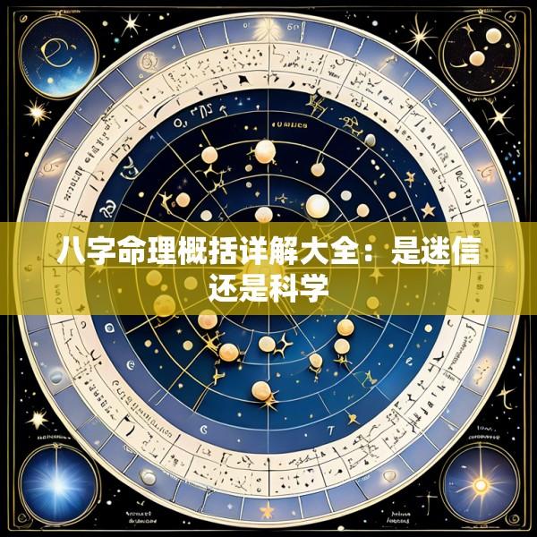 八字命理概括详解大全：是迷信还是科学