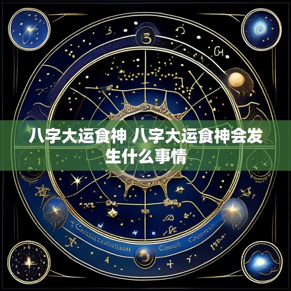 八字大运食神 八字大运食神会发生什么事情