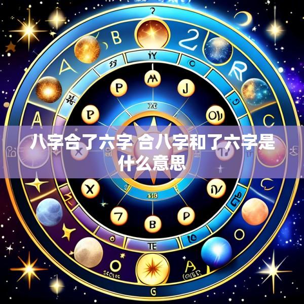 八字合了六字 合八字和了六字是什么意思