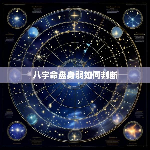 八字命盘身弱如何判断